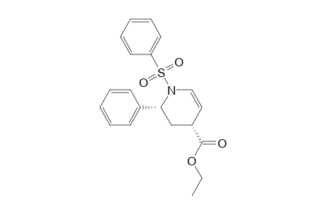 4-Pyridinecarboxylic acid, 1,2,3,4-tetrahydro-2-phenyl-1-(phenylsulfonyl)-, ethyl ester, cis-