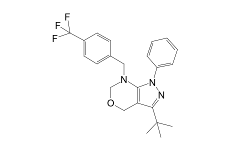 3-tert-Butyl-7(4-(trifluoromethyl)benzyl)-1-phenyl-1,4,6,7-tetrahydropyrazolo[3,4-d][1,3]oxazine