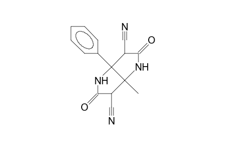 1-Methyl-5-phenyl-3,7-dioxo-2,6-diaza-bicyclo(3.3.0)octane-4,8-dicarbonitrile