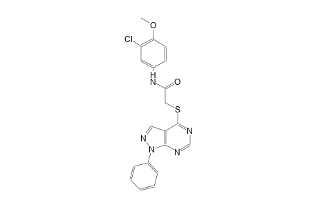 N-(3-chloro-4-methoxyphenyl)-2-[(1-phenyl-1H-pyrazolo[3,4-d]pyrimidin-4-yl)sulfanyl]acetamide