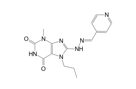 isonicotinaldehyde (3-methyl-2,6-dioxo-7-propyl-2,3,6,7-tetrahydro-1H-purin-8-yl)hydrazone