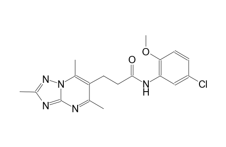 [1,2,4]triazolo[1,5-a]pyrimidine-6-propanamide, N-(5-chloro-2-methoxyphenyl)-2,5,7-trimethyl-