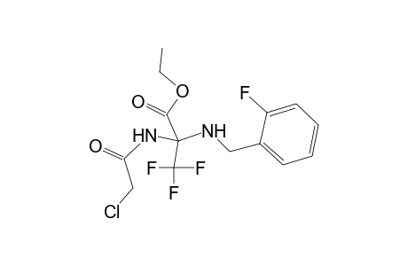 Ethyl 2-(2-chloroacetamido)-3,3,3-trifluoro-2-(2-fluorobenzylamino)propionate