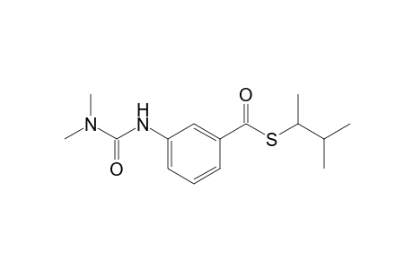 Benzenecarbothioic acid, 3-[[(dimethylamino)carbonyl]amino]-, S-(1,2-dimethylpropyl) ester