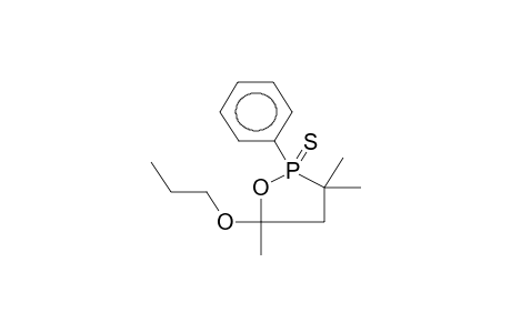 2-PHENYL-2-THIONO-3,3,5-TRIMETHYL-5-PROPOXY-1,2-OXAPHOSPHOLANE