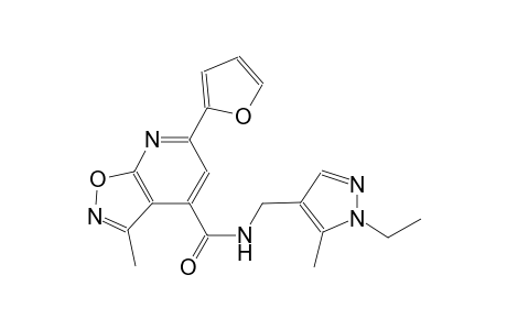 isoxazolo[5,4-b]pyridine-4-carboxamide, N-[(1-ethyl-5-methyl-1H-pyrazol-4-yl)methyl]-6-(2-furanyl)-3-methyl-