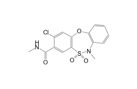 6H-dibenzo[b,f][1,4,5]oxathiazepine-3-carboxamide, 2-chloro-N,6-dimethyl-, 5,5-dioxide