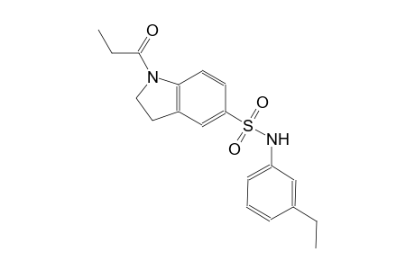 N-(3-ethylphenyl)-1-propionyl-5-indolinesulfonamide