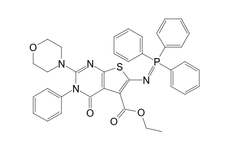 2-(4-morpholinyl)-4-oxo-3-phenyl-6-(triphenylphosphoranylideneamino)-5-thieno[2,3-d]pyrimidinecarboxylic acid ethyl ester