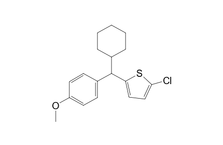 2-chloro-5-(cyclohexyl(4-methoxyphenyl)methyl)thiophene