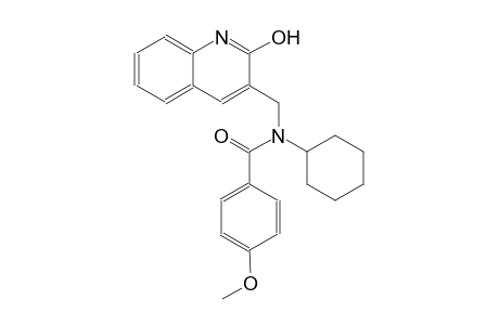 N-cyclohexyl-N-[(2-hydroxy-3-quinolinyl)methyl]-4-methoxybenzamide