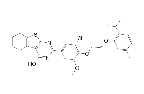 benzo[4,5]thieno[2,3-d]pyrimidin-4-ol, 2-[3-chloro-5-methoxy-4-[2-[5-methyl-2-(1-methylethyl)phenoxy]ethoxy]phenyl]-5,6,7,8-tetrahydro-