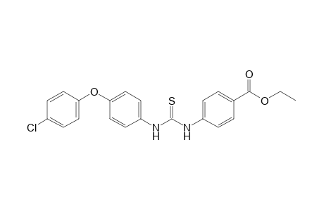 p-{3-[p-(p-chlorophenoxy)phenyl]-2-thioureido}benzoic acid, ethyl ester