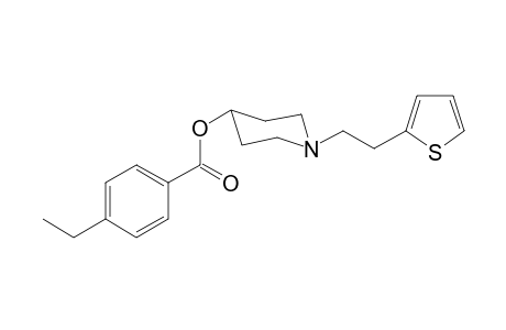 1-[2-(Thiophen-2-yl)ethyl]piperidin-4-yl-4-ethyl benzoate