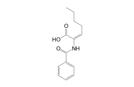 2-Heptenoic acid, 2-(benzoylamino)-