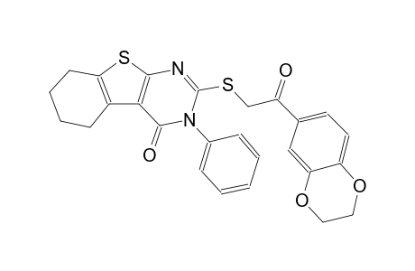 benzo[4,5]thieno[2,3-d]pyrimidin-4(3H)-one, 2-[[2-(2,3-dihydro-1,4-benzodioxin-6-yl)-2-oxoethyl]thio]-5,6,7,8-tetrahydro-3-phenyl-