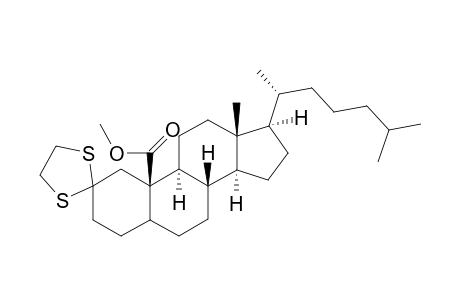 5.alpha.-Cholestan-19-oic acid, 2-oxo-, methyl ester, cyclic 2-(ethylene mercaptole)