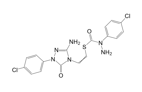 (1-p-Chlorophenylhydrazino)carboxylic acid(2-(2-p-chlorophenyl-5-amino-2,4-dihydro-1,2,4-triazol-3-on-4-yl)-vinyl)thiolate