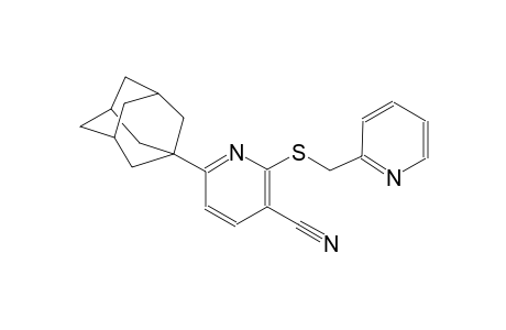 3-pyridinecarbonitrile, 2-[(2-pyridinylmethyl)thio]-6-tricyclo[3.3.1.1~3,7~]dec-1-yl-