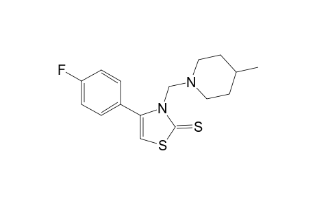 2(3H)-Thiazolethione, 4-(4-fluorophenyl)-3-[(4-methyl-1-piperidinyl)methyl]-