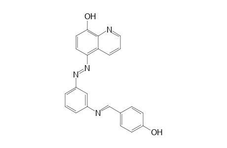 5-((3-(4-hydroxybenzylideneamino)phenyl)diazenyl)quinolin-8-ol