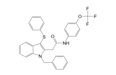 1H-Indole-2-acetamide, 1-(phenylmethyl)-3-(phenylthio)-N-[4-(trifluoromethoxy)phenyl]-