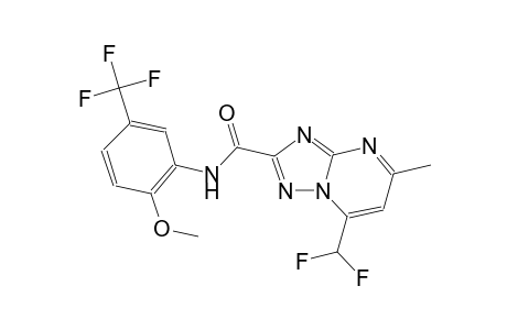 7-(difluoromethyl)-N-[2-methoxy-5-(trifluoromethyl)phenyl]-5-methyl[1,2,4]triazolo[1,5-a]pyrimidine-2-carboxamide