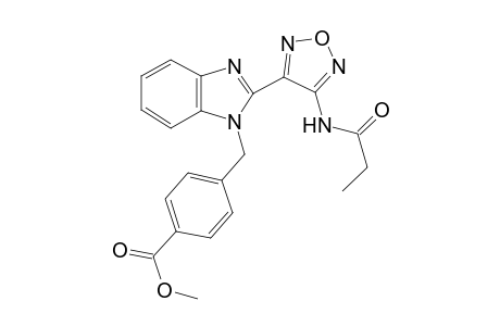 Benzoic acid, 4-[[2-[4-[(1-oxopropyl)amino]-1,2,5-oxadiazol-3-yl]-1H-1,3-benzimidazol-1-yl]methyl]-, methyl ester