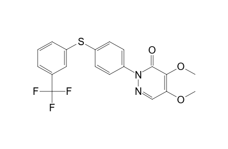 3(2H)-Pyridazinone, 4,5-dimethoxy-2-[4-[[3-(trifluoromethyl)phenyl]thio]phenyl]-