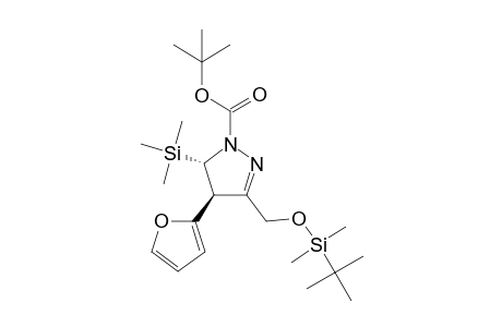 (-)-(4S,5S)-1-tert-Butoxycarbonyl-3-tert-butyldimethylsilyloxymethyl-4,5-dihydro-4-(2-furyl)-5-trimethylsilyl-1H-prazole