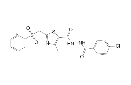 1-(p-chlorobenzoyl)-2-{{4-methyl-2-{[(2-pyridyl)sulfonyl]methyl}-5-thiazolyl}carbonyl}hydrazine