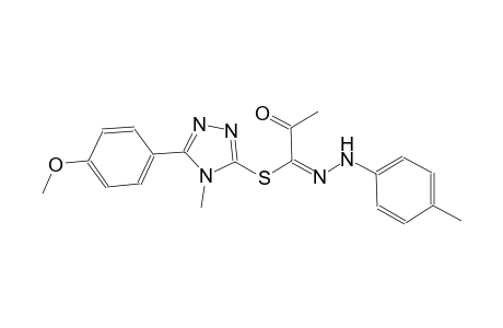 5-(4-methoxyphenyl)-4-methyl-4H-1,2,4-triazol-3-yl (1E)-N-(4-methylphenyl)-2-oxopropanehydrazonothioate