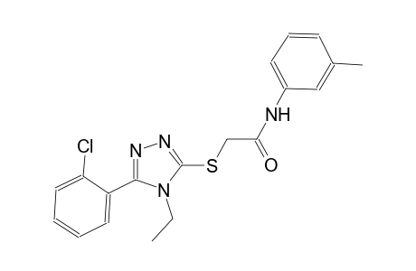 2-{[5-(2-chlorophenyl)-4-ethyl-4H-1,2,4-triazol-3-yl]sulfanyl}-N-(3-methylphenyl)acetamide