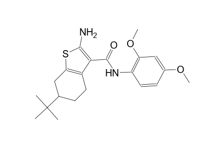 2-amino-6-tert-butyl-N-(2,4-dimethoxyphenyl)-4,5,6,7-tetrahydro-1-benzothiophene-3-carboxamide