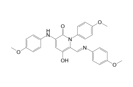 5-Hydroxy-3-[(4'-methoxyphenyl)amino]-6-[(4"-methoxyphenyl)imino]methyl-N-(4"'-methoxyphenyl)-2-pyridone