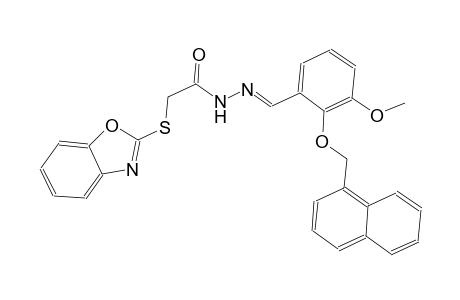 2-(1,3-benzoxazol-2-ylsulfanyl)-N'-{(E)-[3-methoxy-2-(1-naphthylmethoxy)phenyl]methylidene}acetohydrazide