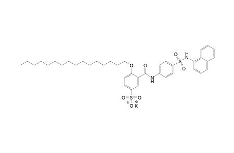 4-(hexadecyloxy)-3-{{p-[(1-naphthyl)sulfamoyl]phenyl}carbamoyl}benzenesulfonic acid, potassium salt
