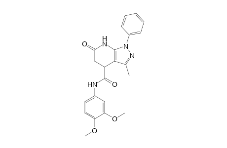 N-(3,4-Dimethoxyphenyl)-3-methyl-6-oxo-1-phenyl-4,5,6,7-tetrahydro-1H-pyrazolo[3,4-b]pyridine-4-carboxamide