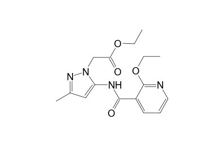 1H-Pyrazole-1-acetic acid, 5-[[(2-ethoxy-3-pyridinyl)carbonyl]amino]-3-methyl-, ethyl ester