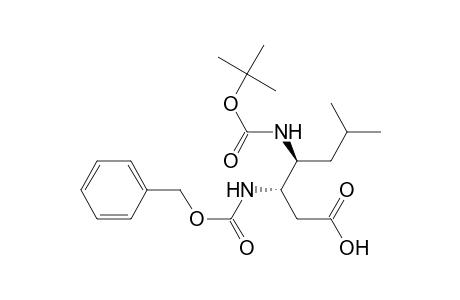 (3S,4S)-4-[[(1,1-dimethylethoxy)carbonyl]amino]-6-methyl-3-[[(phenylmethoxy)carbonyl]amino]heptanoic acid