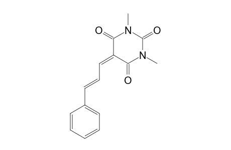 2,4,6(1H,3H,5H)-Pyrimidinetrione, 1,3-dimethyl-5-(3-phenyl-2-propenylidene)-