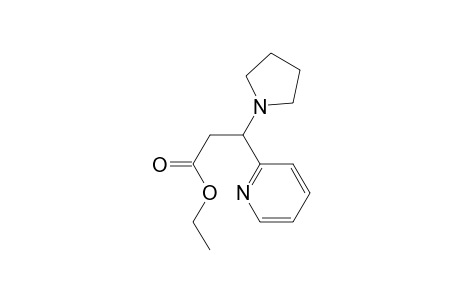 2-Pyridinepropanoic acid, .beta.-1-pyrrolidinyl-, ethyl ester