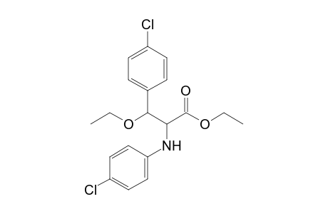 Ethyl 3-ethoxy-3-(p-chlorophenyl)-2-(N-p-chlorophenylamino)propanoate