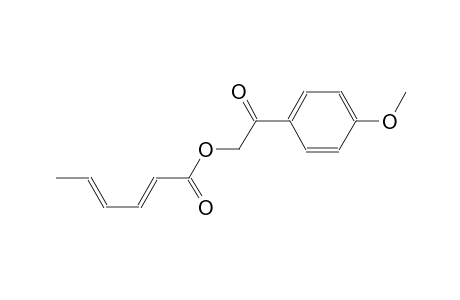 2-(4-methoxyphenyl)-2-oxoethyl (2E,4E)-2,4-hexadienoate