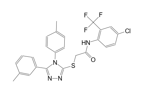 N-[4-chloro-2-(trifluoromethyl)phenyl]-2-{[5-(3-methylphenyl)-4-(4-methylphenyl)-4H-1,2,4-triazol-3-yl]sulfanyl}acetamide