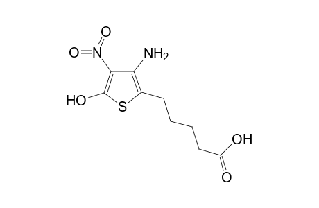 5-(3-Amino-5-hydroxy-4-nitro-2-thienyl)pentanoic acid