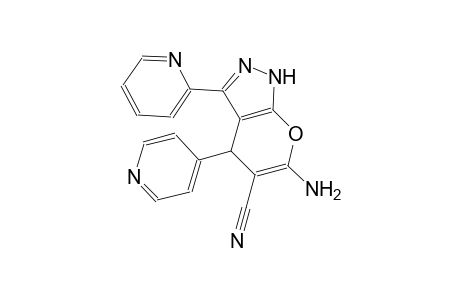 6-Amino-3-(2-pyridinyl)-4-pyridin-4-yl-2,4-dihydropyrano[2,3-c]pyrazole-5-carbonitrile