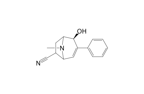 2.beta.-Hydroxy-8-methyl-3-phenyl-8-azabicyclo[3.2.1]oct-3-ene-6-exo-carbonitrile