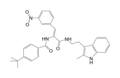 4-tert-Butyl-N-[(Z)-1-[2-(2-methyl-1H-indol-3-yl)ethylcarbamoyl]-2-(3-nitrophenyl)vinyl]benzamide
