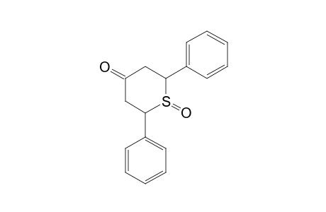 4H-thiopyran-4-one, tetrahydro-2,6-diphenyl-, 1-oxide